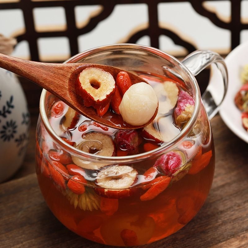 Dysmenorrhea tea enriching the blood anemia Health tea women irregular menstruation Longan red date wolfberry tea Regulate the body Herbal tea